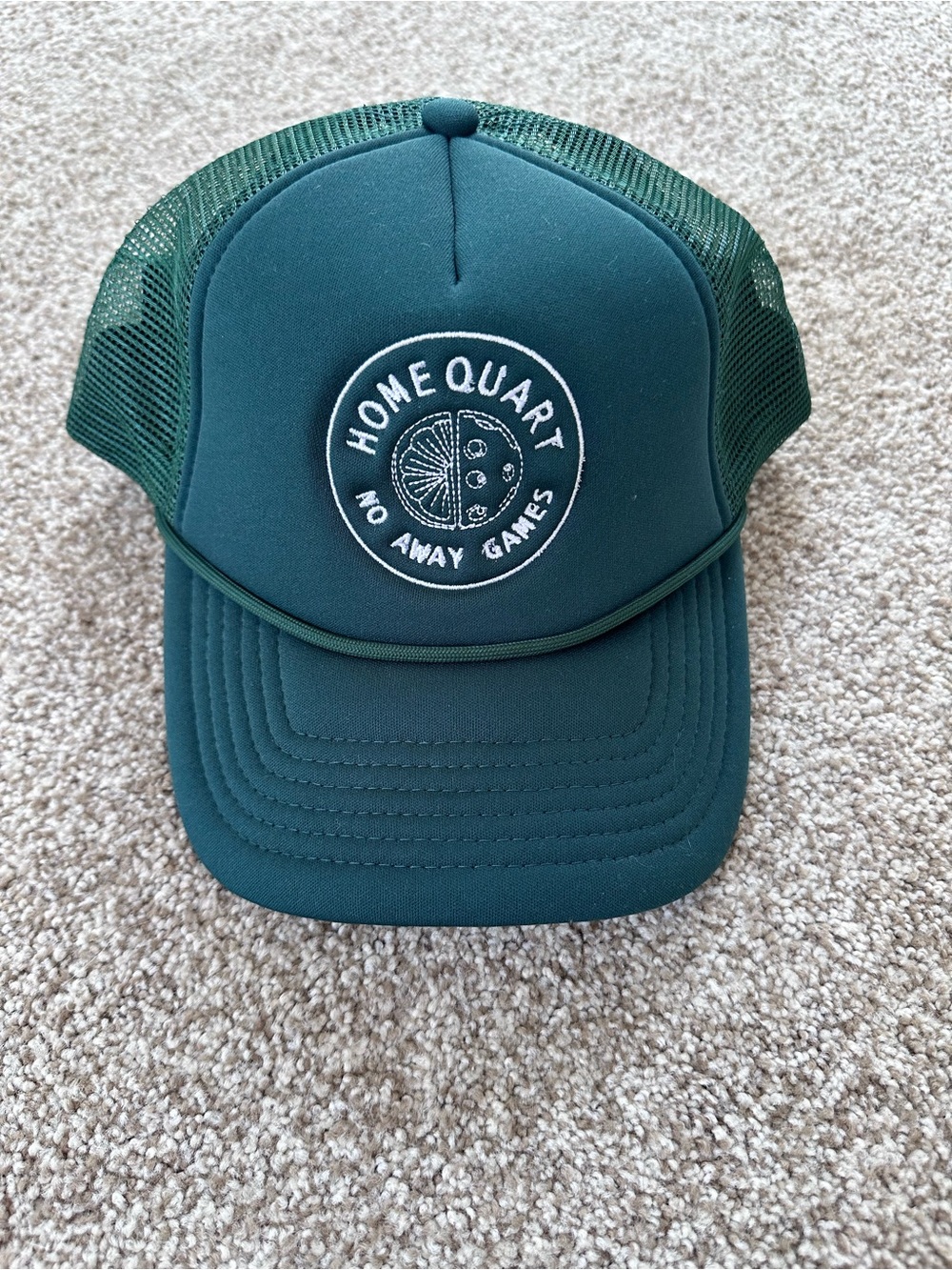 Home Quart 'No Away Games' Dark Green Trucker Hat